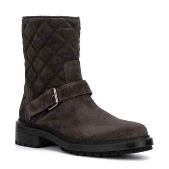 NEW $525 AQUATALIA Leva Smoke quilted waterproof boots women size 8 - Picture 1 of 8